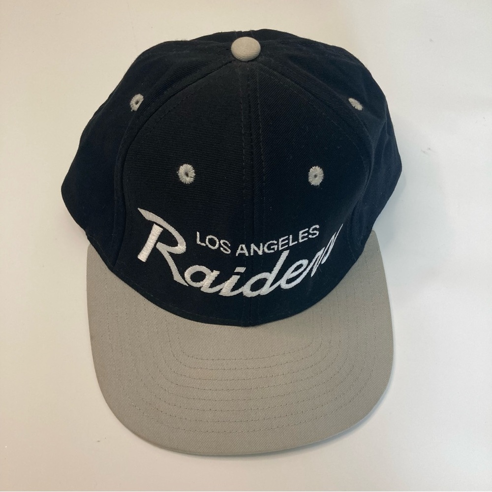 NFL Vintage Collection Los Angeles Raiders Black and Gray Cap Two Tone Snap Back
